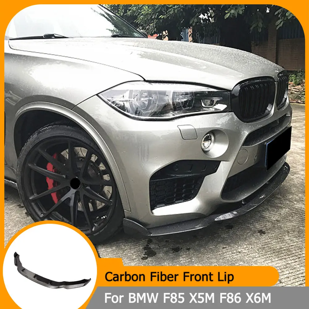

Карбоновый сплиттер переднего бампера для BMW F85 X5M F86 X6M 2015-2018, гоночный передний сплиттер-губа, защитный обвес