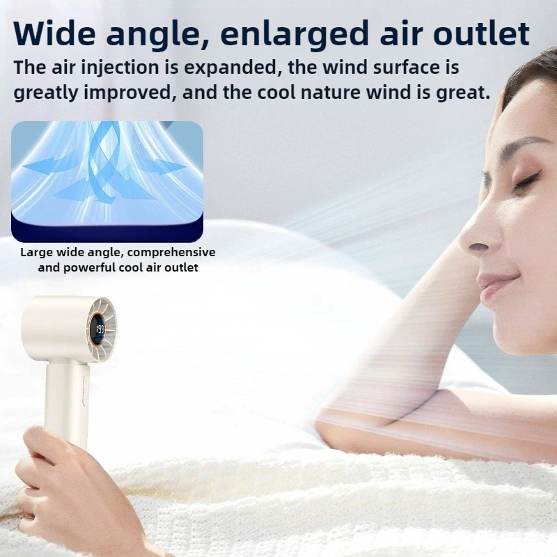 Многофункциональный цифровой дисплей с зарядкой через USB, небольшой ручной маленький вентилятор, 1-6 скоростей, большой ветровой охлаждающий вентилятор, портативный умный вентилятор
