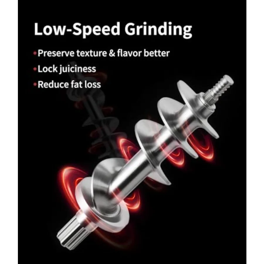 เครื่องบดเนื้อไฟฟ้ากำลังสูง 1.3 แรงม้า โครงสร้างสแตนเลส สำหรับใช้งานเชิงพาณิชย์ พร้อมที่บดไส้กรอก เหมาะสำหรับการใช้งานในครัว