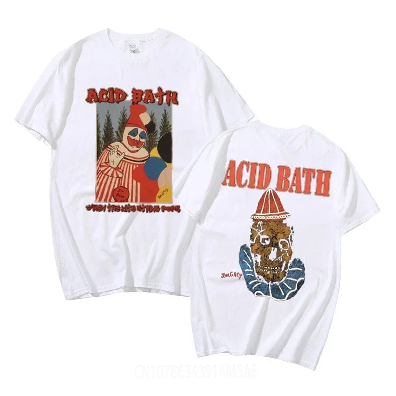 Acid Bath When The Kite String Pops Album Graphic Print T Shirt Men Women Summer  Cotton T-shirts Male Gothic Oversized Tees