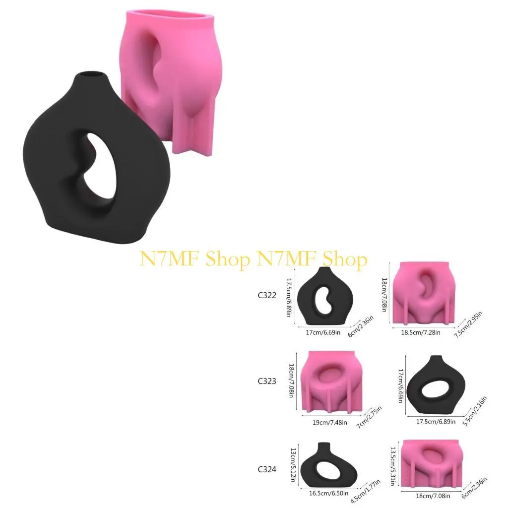 

N7MF Simple Twisted Silicone Molds Flower Pot Epoxy Resin Mold DIY Plaster Small Planter Pen Holder Mold for DIY Resin Crafts