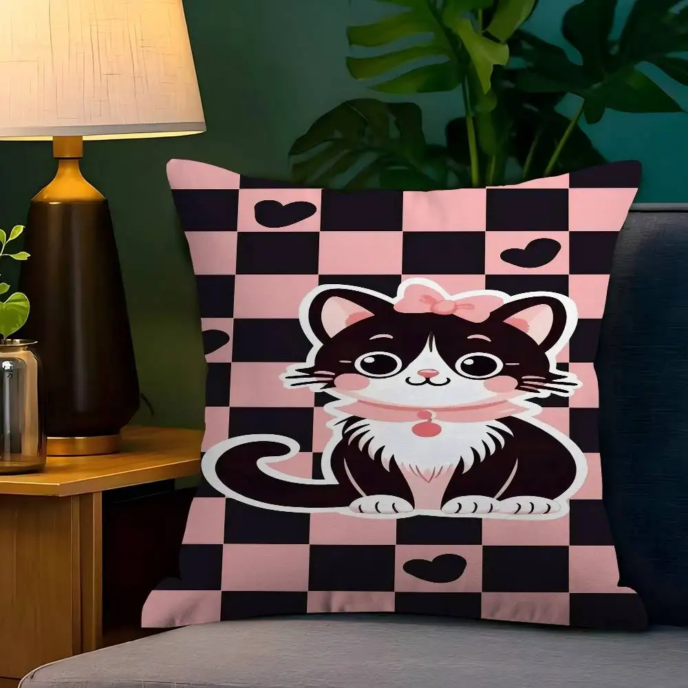 

Kitty Chic Pillow Gifts Home Office Furnishings Bedroom Sofa Car Cushion Cover Case 45x45cm
