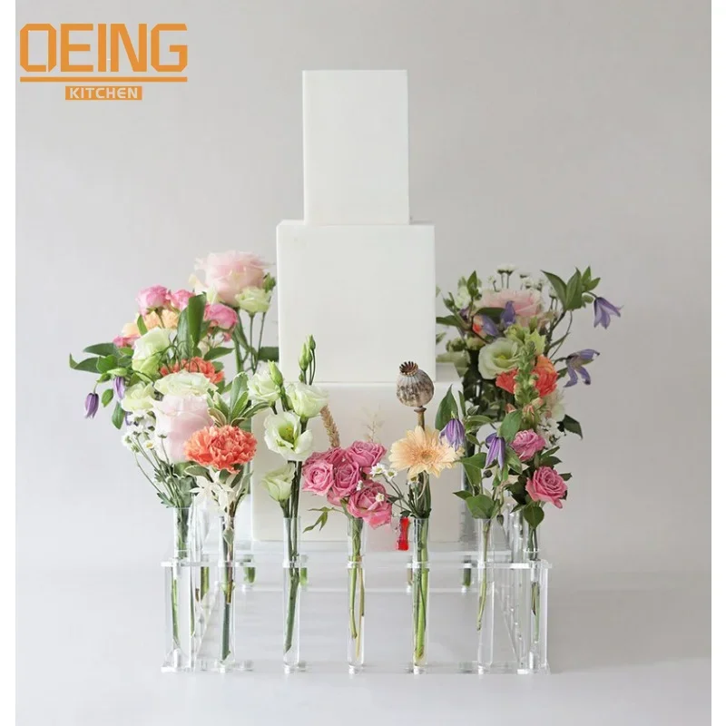 

Square wedding cake stand birthday party flower arrangement pastry baking decoration holiday accessorie support cake anniversary