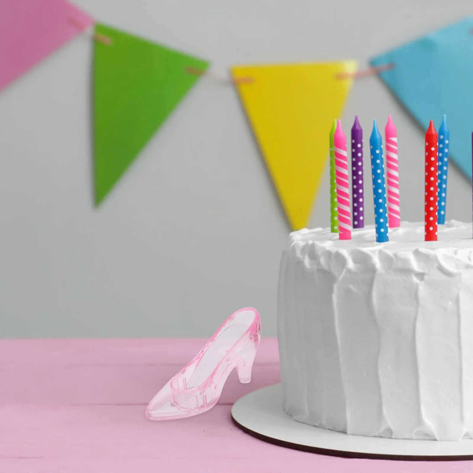 

24Pcs Miniature High Heel Shoe Decor Princess Slipper Plastic Ornaments for Bridal Shower Birthday Wedding Party