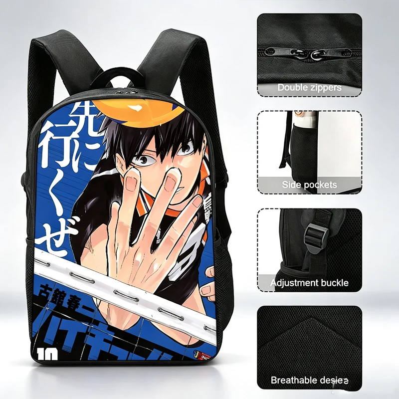 Cartoon Haikyuu Anime Print Ba - огляд і ціна School Backpack Teen