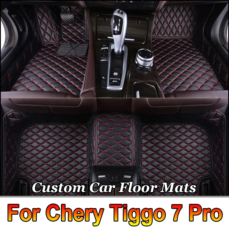 

100% подходят кожаные автомобильные коврики на заказ для Chery Tiggo 7 Pro 2021 2022 2023 2024, ковры, подушечки для ног, аксессуары