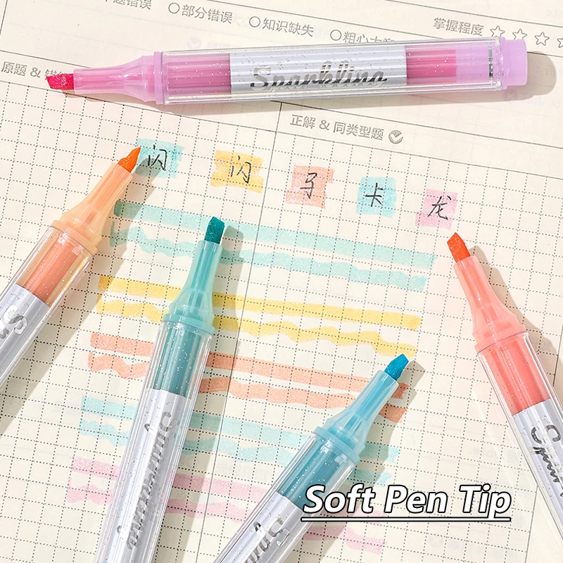 5 Pcs/Set Sparkling Color High - Highlighter Set Pastel 评论和价格