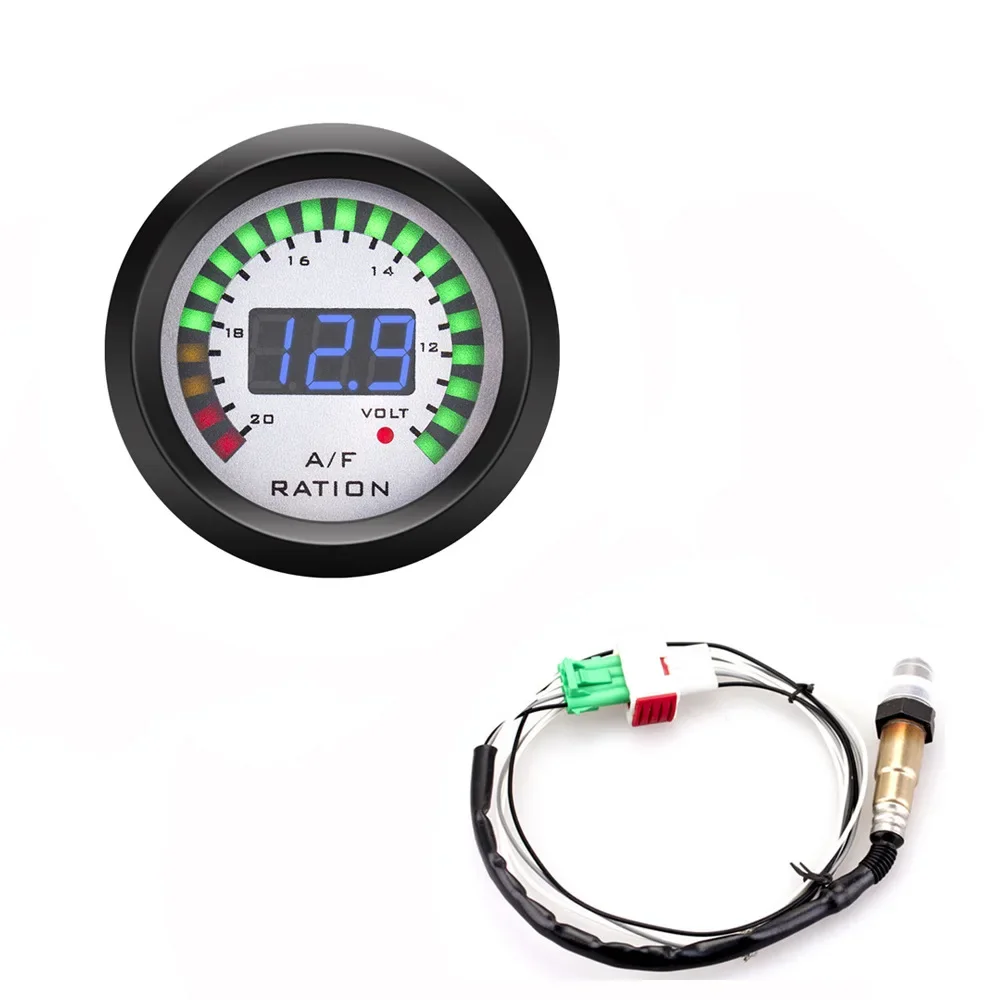 

Automobile Refitted Instrument 2-inch 52mm Digital Display LED Two-in-one Air-fuel Meter with Oxygen Sensor