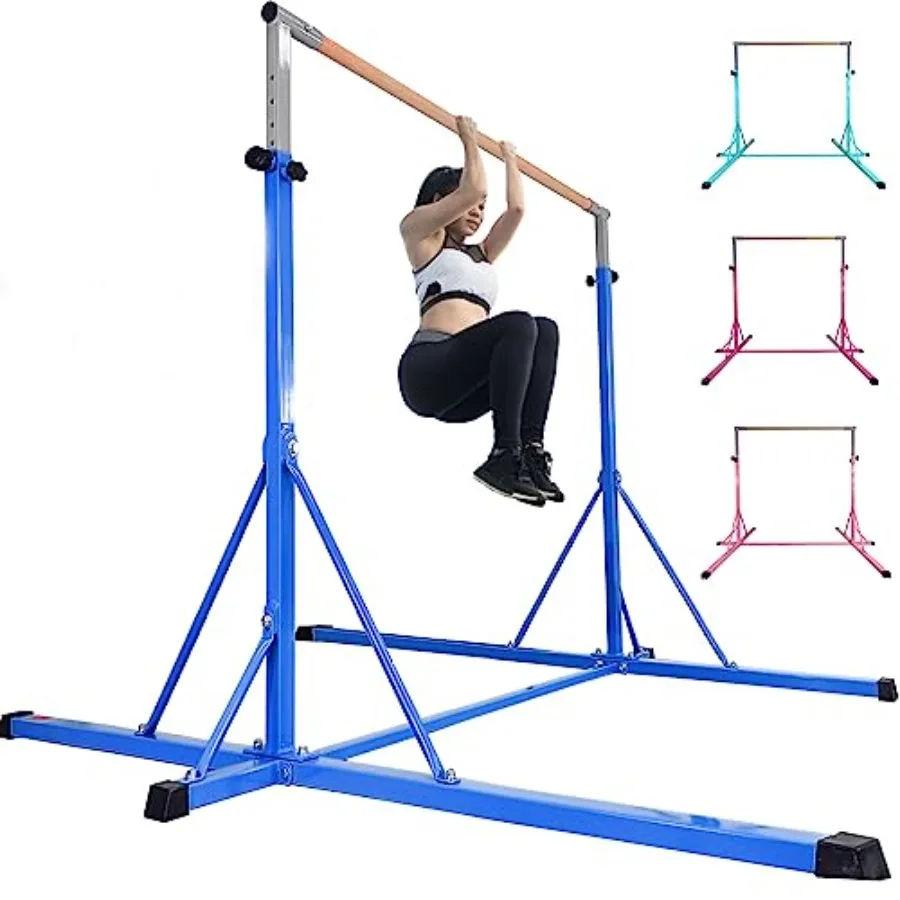 

Gymnastics Bar, 5'10" Base length 45" to 71" Adjustable Horizontal Bar for Serious Training, 500 LBS Capacity, Profional Home G