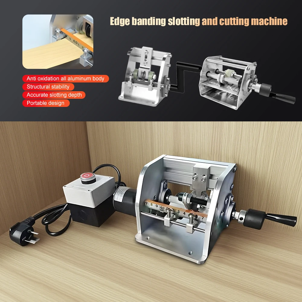 Semi-automatic Milling Cutting Machine Durable Manual Slitting Machine Beveled Edge Board Banding Strip V-shaped Milling Groove