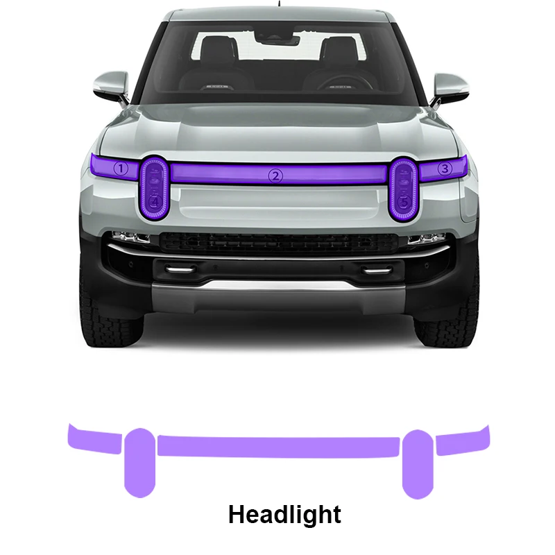

PPF TPU Smart Photochromic Headlight Protection Film Self-healing Anti-scratch Film for Rivian R1T 2021 2022 2023