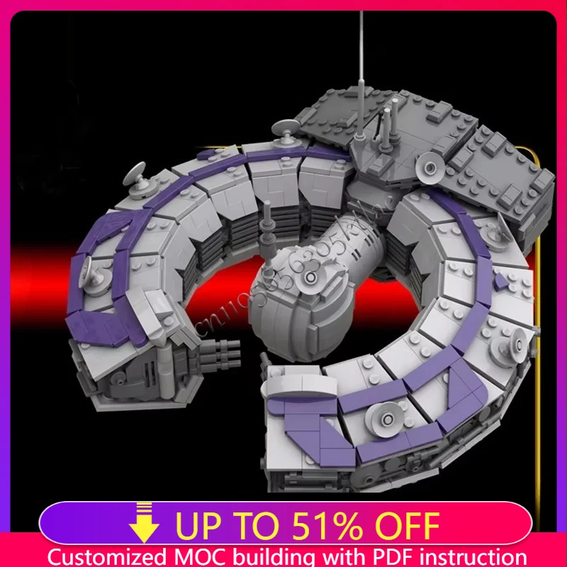 1124 قطعة MOC فئة فيلم الفضاء Lucrehulk سفينة التحكم في نموذج متوسط البناء لتقوم بها بنفسك كتلة الجمعية جمع لعبة عيد الميلاد هدية #1