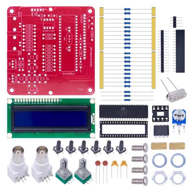 Kit generador de señal DDS DIY 1-65535HZ generador de función Digital con sierra cuadrada triangular sinusoidal ondas triangulares giratorias