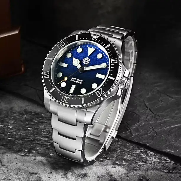 San Martin Men Automatic Watch 42mm Mechanical Wristwatch Dive 600m Waterproof Sapphire Mirror Luminous Miyota90S5 Ceramic Bezel