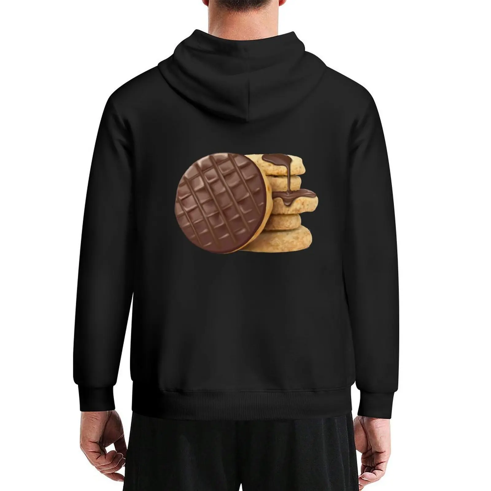 Sudadera con capucha de galletas digestivas de Chocolate con leche, ropa coreana de otoño para hombre, ropa para hombre, novedad en sudaderas con capucha y sudadera