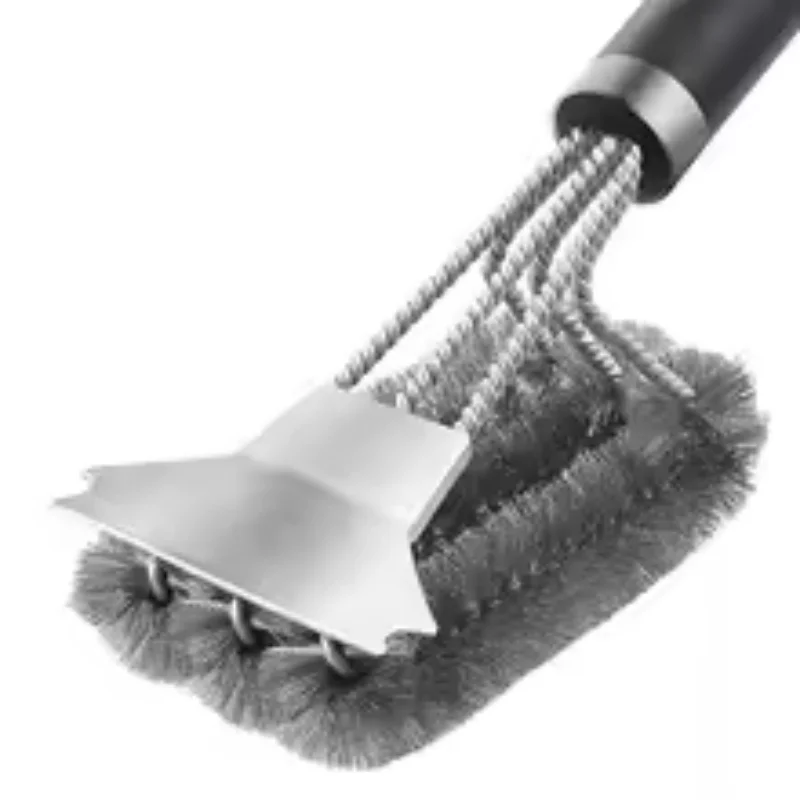 Safe Grill Brush and Scraper with Deluxe Handle Grill Cleaner Brush Stainless Steel Bristle Grill Brush