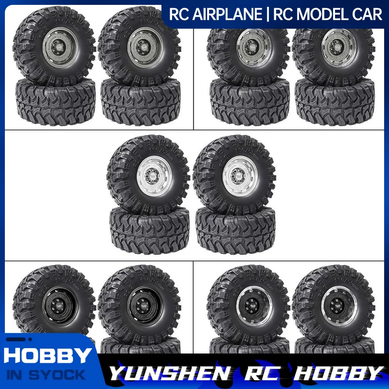 Ljf 1/8 Climbing Car 2.2-Inch Black Mud Wheel Boots Tire 130 * 55mm Crossrc H8h Yikong Yk4082 4083