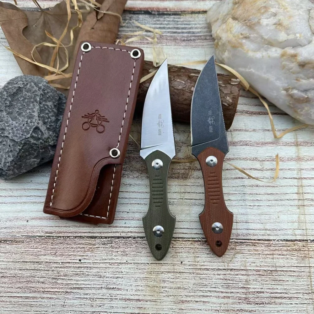 

GiantMouse GMF3 Straight Knife G10 Handle 8Cr13Mov Blade Wilderness Adventure Tactical Combat Sharp High Hardness Camping Knives