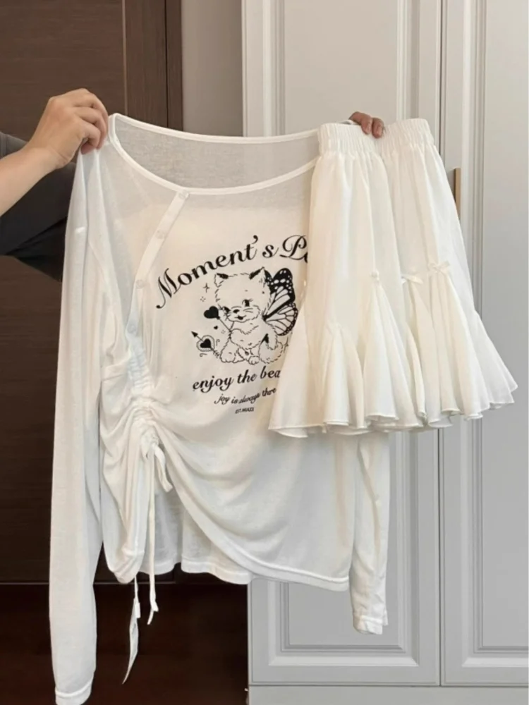 

2025 New Chic Sweet-and-Spicy Dopaamine Women's Spring-Summer Korean Style Fashionable Age-defying Two-piece Set Dress