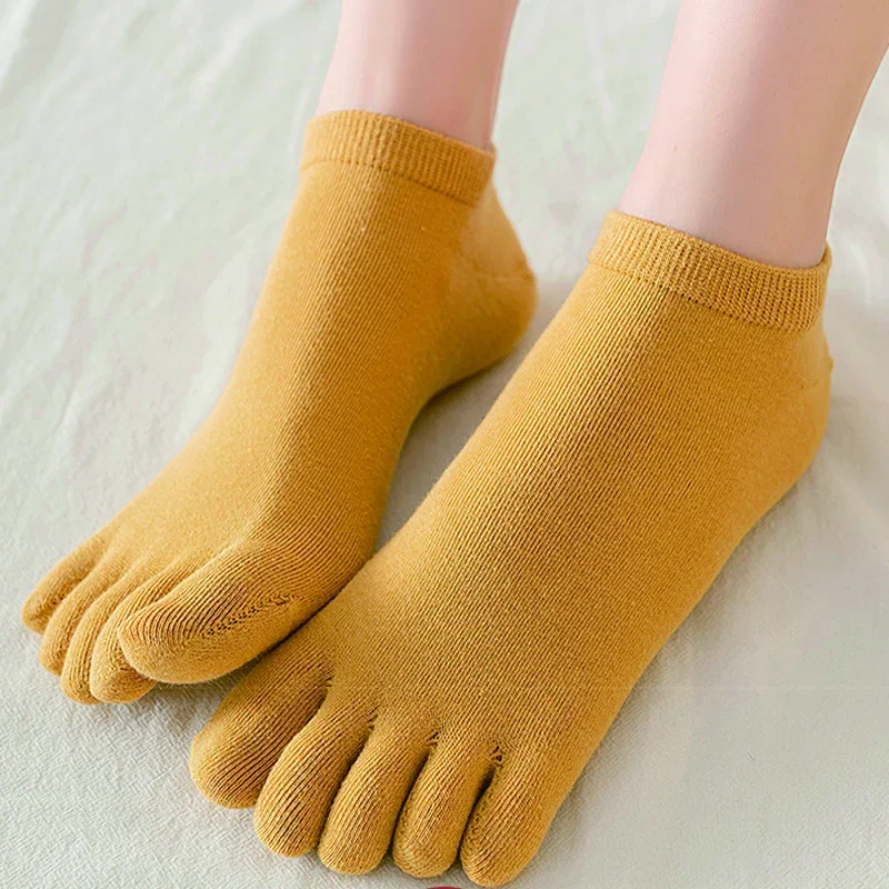 Women Five-finger Socks Cotton Breathable Elastic Ankle Short Socks Casual High Quality Grils Socks Soft Funny Toe Sokken