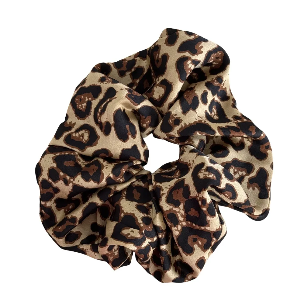 Ins Hot Selling Fashion Chiffon Pure Colorful Large Intestine Scrunchies High Quality Fabric Elastic Hair Scrunchie For Girls