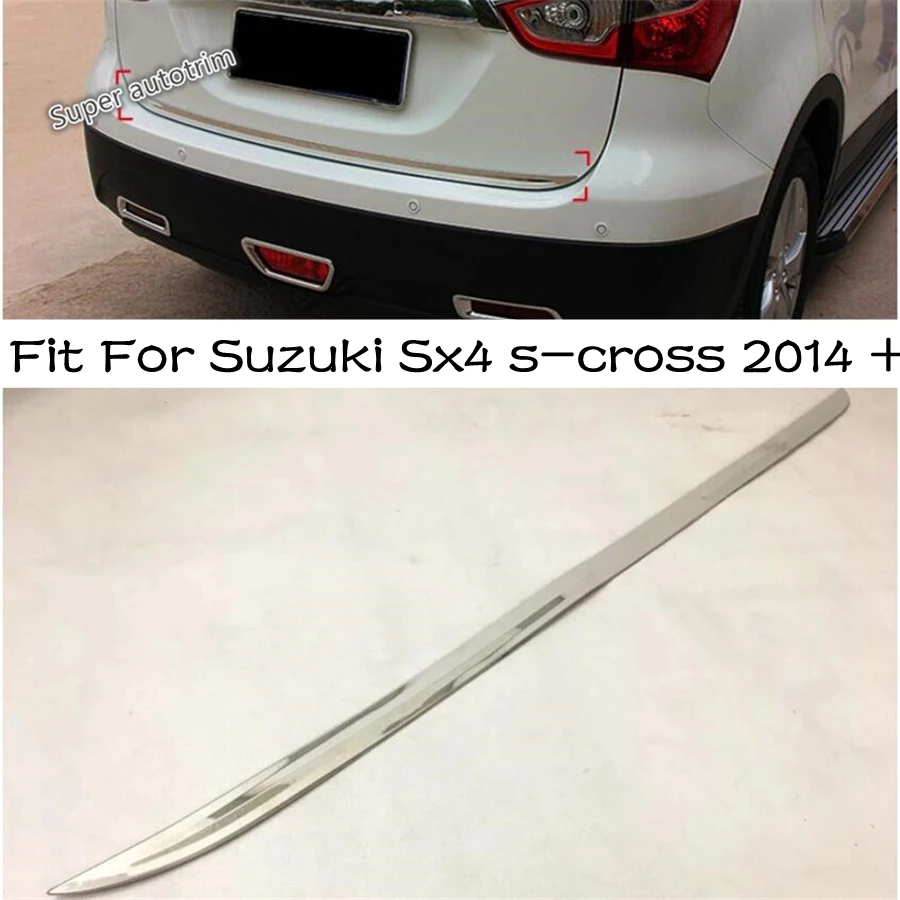 

Stainless Steel Exterior Accessories Fit For Suzuki Sx4 s-cross 2014 - 2022 Rear Trunk Tailgate Bottom Lid Stripe Cover Trim