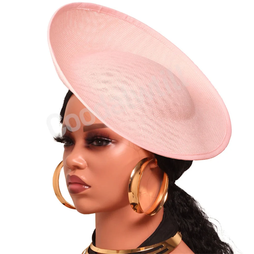 

30cm Round Champagne Fascinator Base Women Wedding Fascinator Hat DIY Hair Accessories For Church Party Headpiece Supplies