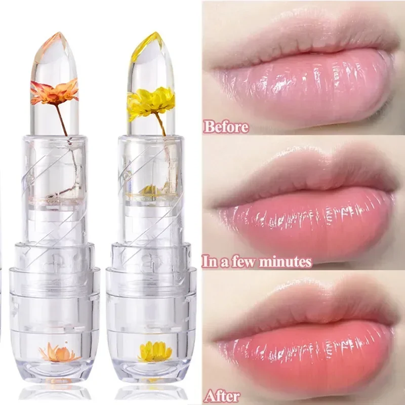 Temperatuur Kleurverandering Bloem Lippenstift Waterdicht Hydraterende Magic Jelly Lippenbalsem Kristal Transparante Lippen Make-up Cosmetica