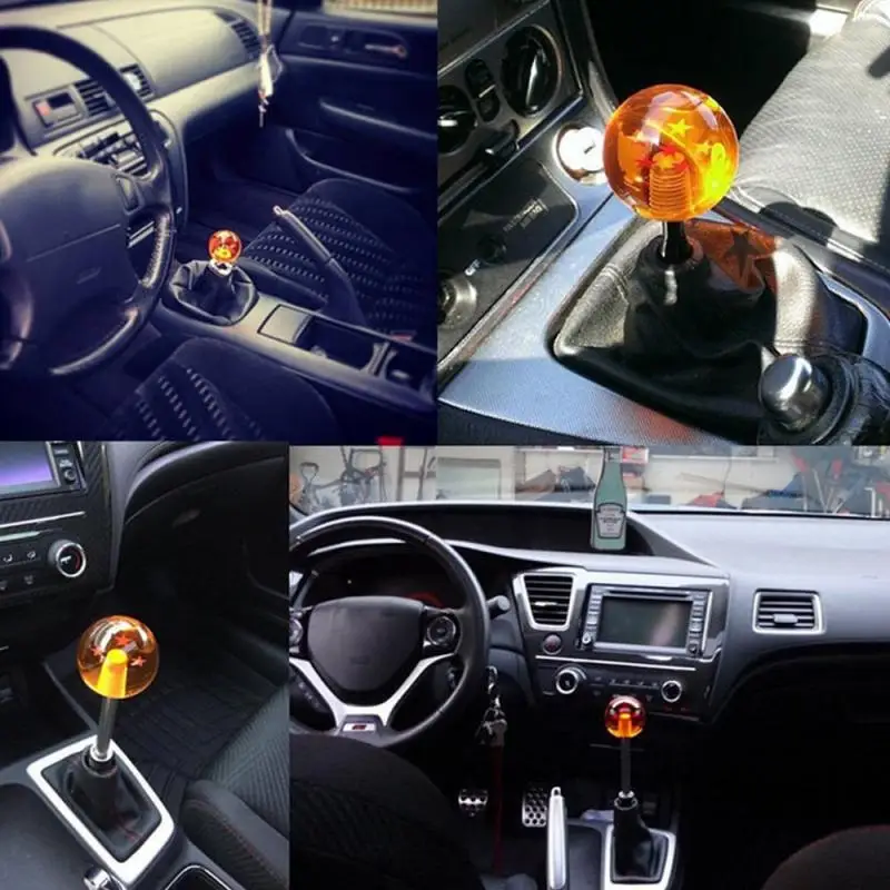 Dragon Ball Super Z Shift Lever Universal Auto Shift Knob Anime Cosplay Orange Ball 54mm Diameter Gear Shift Knob 1-7 Stars Ball - view 2