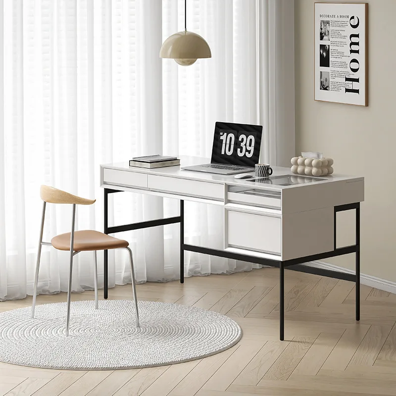 Large family Italian minimalist Nordic solid wood desk study computer desk calligraphy table modern simple household desk