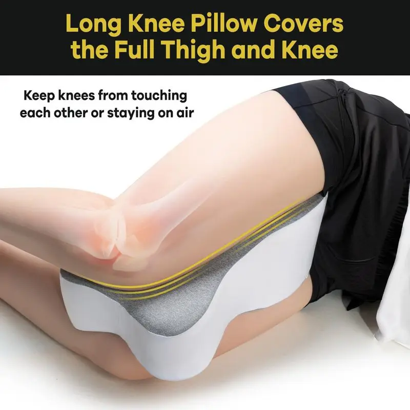 Memory Foam Leg & Knee Pillow For Side Sleeping Between Legs Cushion Relieve Sciatica Back Hip Joint Discomfort