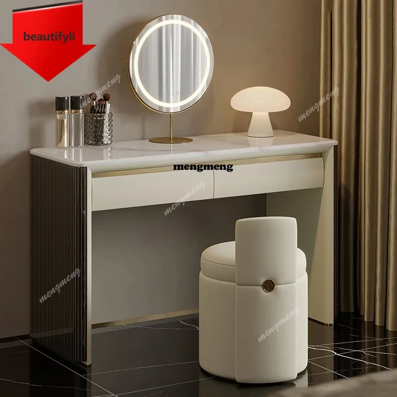 

B53 Modern Storage Vanity Table Makeup Bedroom White Mirror Dressing Table Living Room Luxury Wood Vestidores Lounge Suite Furni