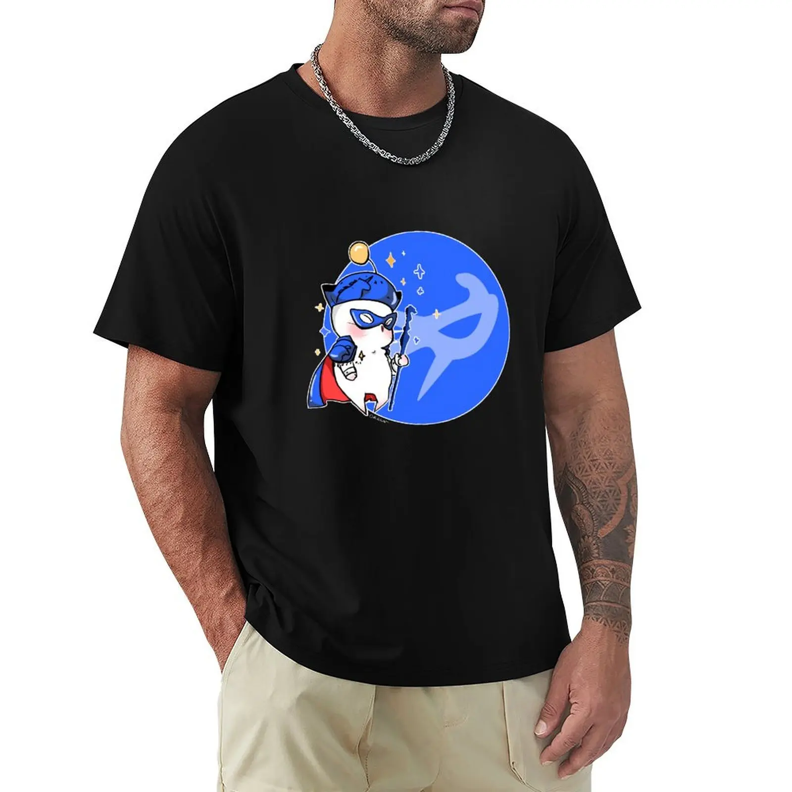 

BLUEMAGE MOOGLE FFXIV T-Shirt summer 2025 Funny t-shirt cotton man t-shirts t shirts for men