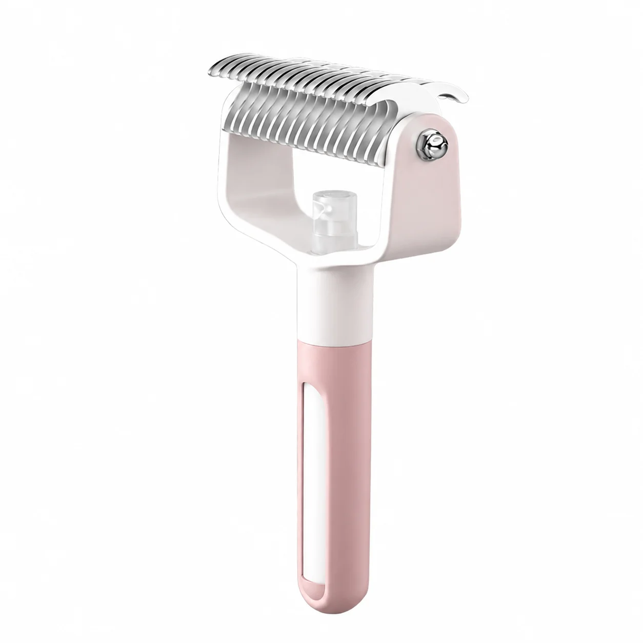 Pet Dematting Comb for Cats and Dogs Stainless Steel Deshedding Brush with ABS Handle Blunt-Teeth Knot Remover for Long Short