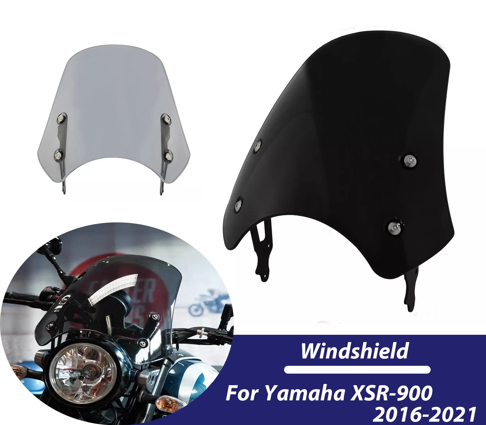 

Ветровое стекло XSR900 для мотоцикла Yamaha XSR 900 2016-2021, дефлектор ветра, передний экран, аксессуары