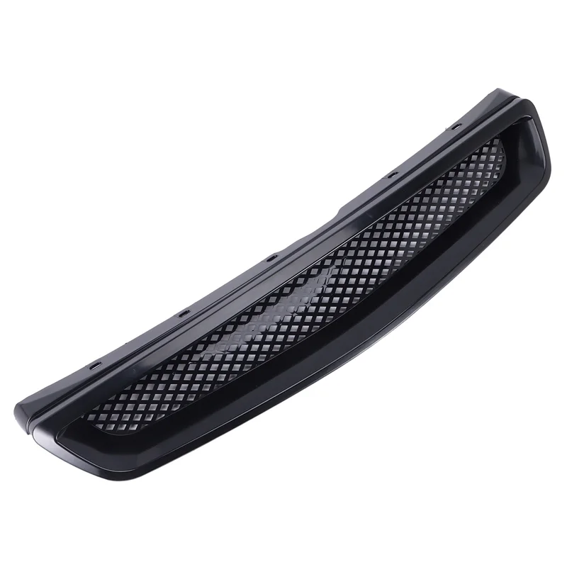 Ek T-R estilo amortecedor dianteiro capa malha grill grade de corrida para honda civic ek cx dx ex hx lx tipo r 1999-2000 preto brilhante-abqf