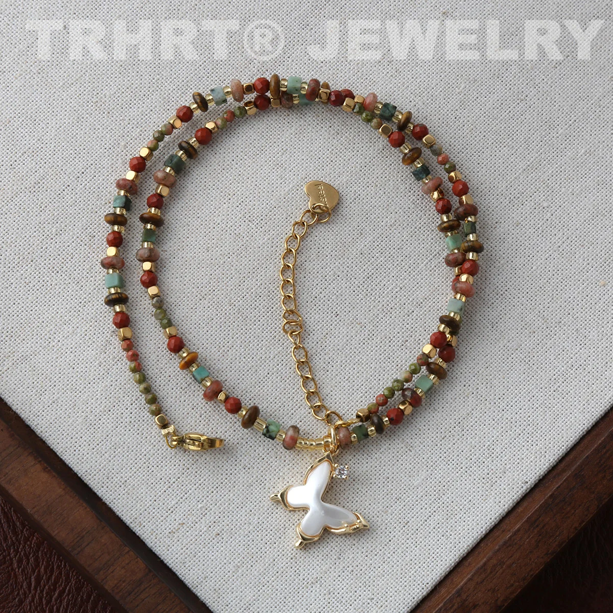 Fresh water Pearl Colorful natural stone necklace women\'s sweet and cool design beaded luxury Pearl Necklace