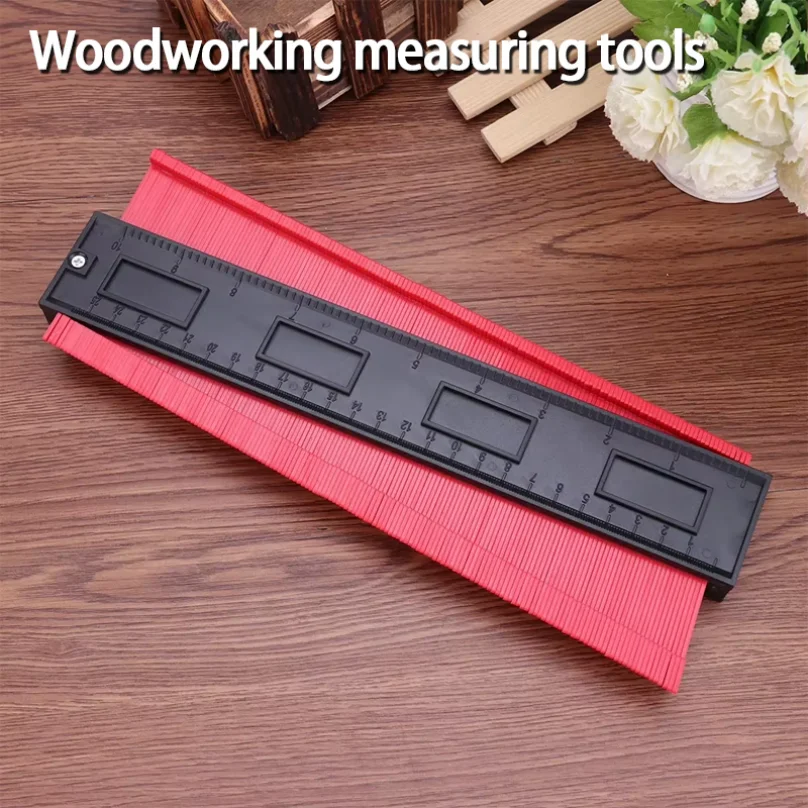 Contour Gauge Duplicator Ceramic Tile Carpet Cutting Template Profile Measuring Angle Ruler Contour Duplicator Woodworking Tools