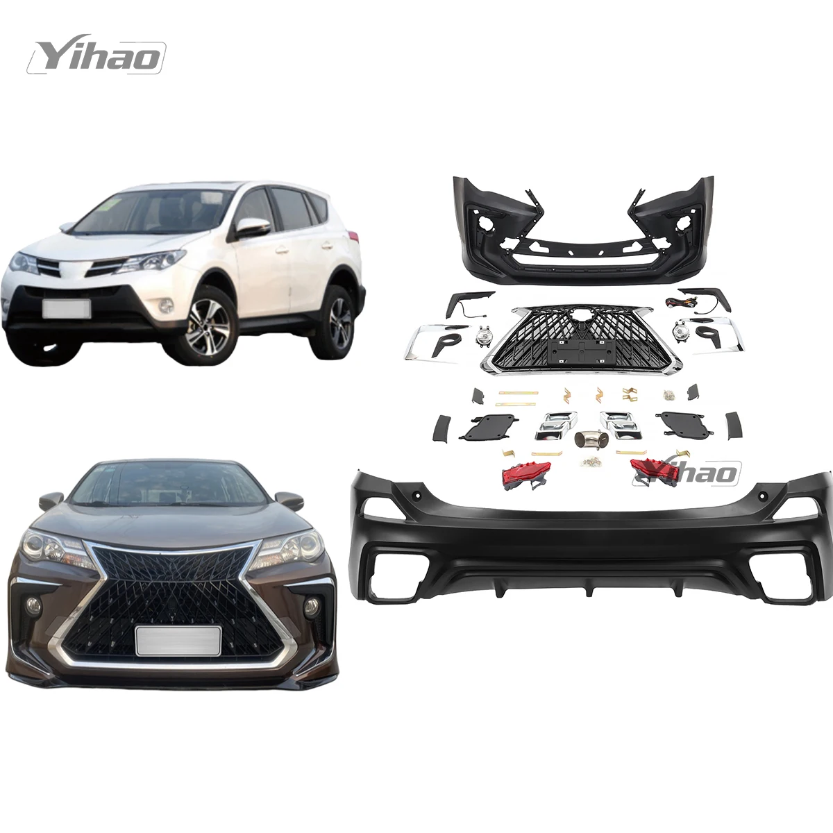 

For Rav4 car Body Kit front & Rear Bumper For 2013+ Rav4 Upgrade Body Kits