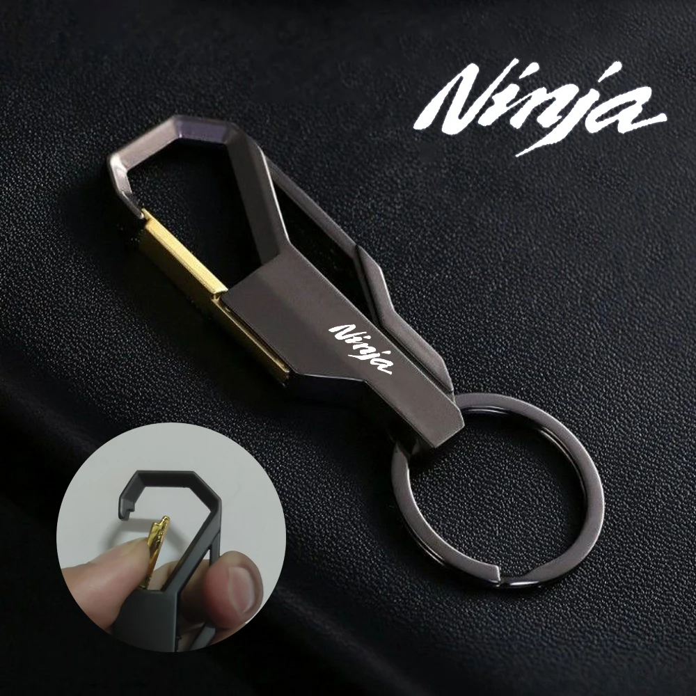 Motorcycle Accessories For KAWASAKI Ninja 125 250 300 350 400 500 600 650 750 900 1000 1000SX Keychain Metal Keyring Key Chains