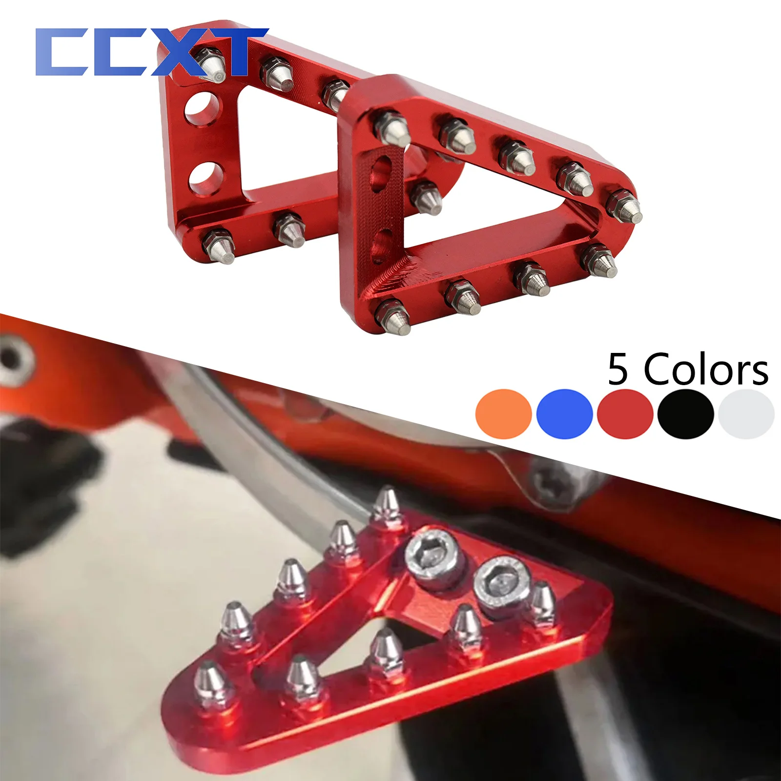 CNC Motorcycle Rear Brake Pedal Step Plate Tip For KTM EXC EXCF SX SXF XCF XCW TPI 125 150 200 250 300 350 400 450 500 2008-2023