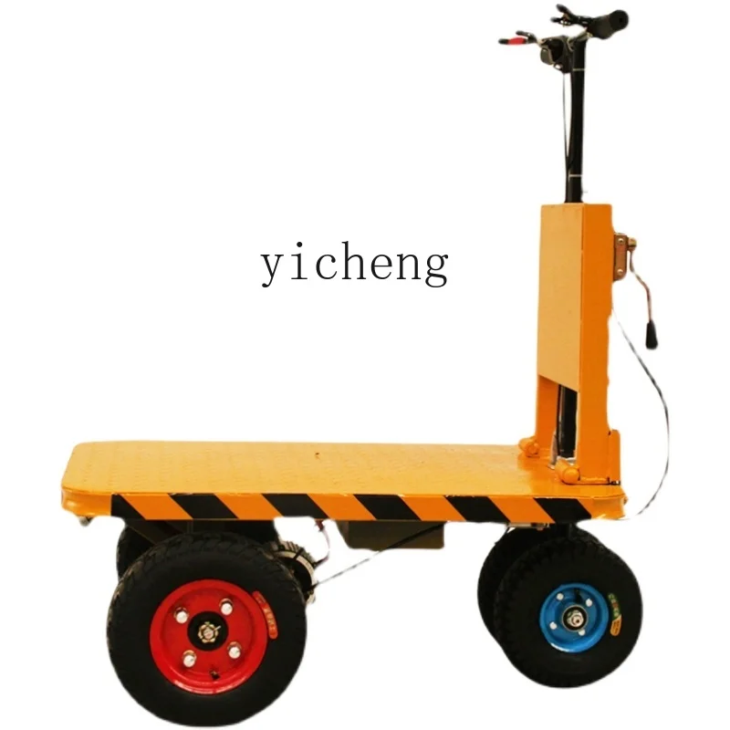 

Tqh Electric Trolley Trolley Folding Electric Flat Truck Warehouse Trolley