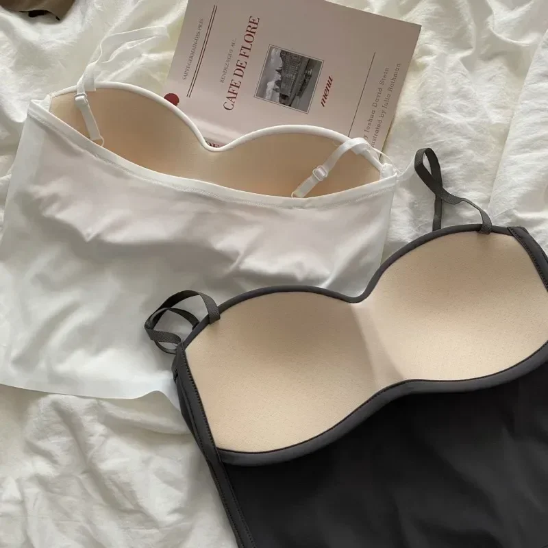 Eis Seide Rohr Top Bh Frauen Nahtlose Top Mit Gebaut In Bh Mädchen Gepolsterte Femal Komfort Unterwäsche Wirefree Büstenhalter Sexy Crop Top