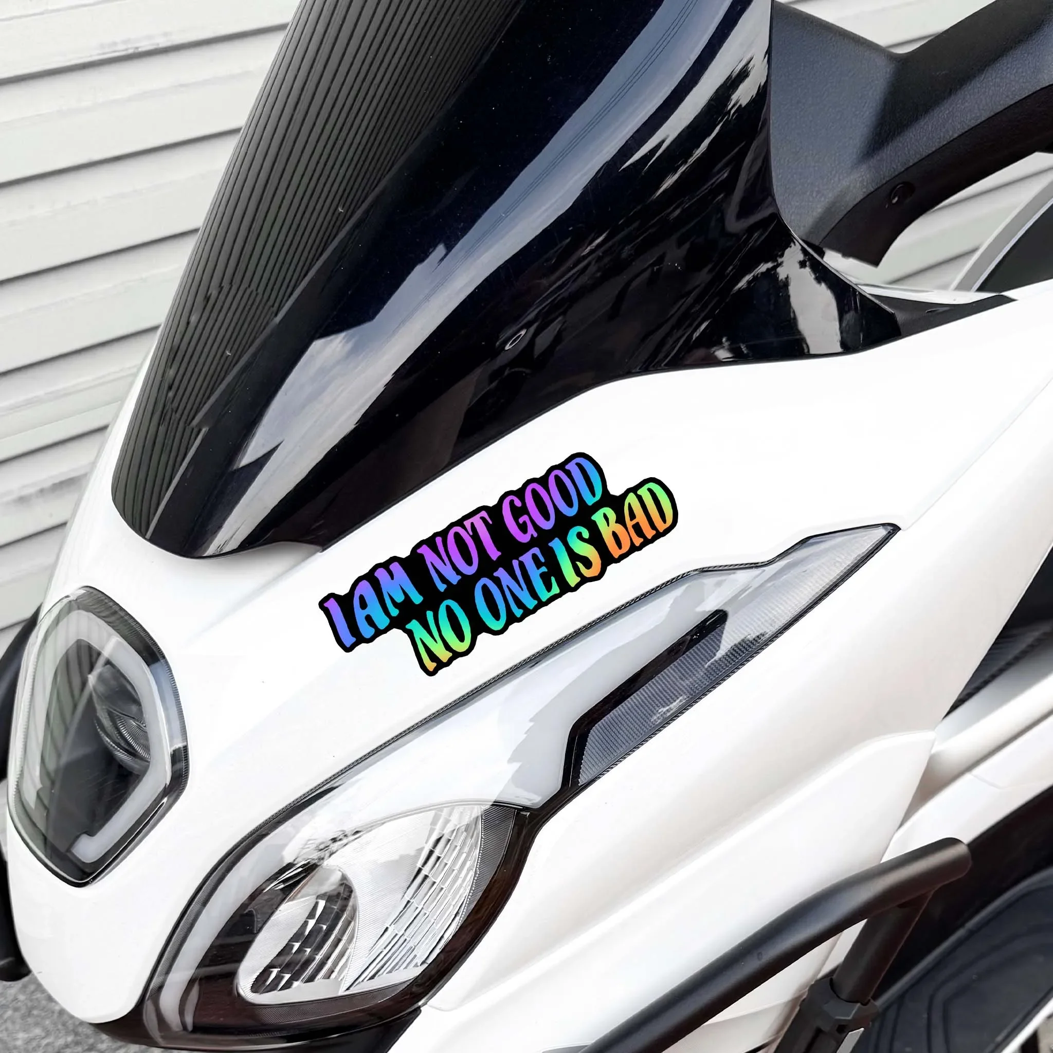 

Motorcycle Stickers Waterproof for Motorbike DIY Fuel Tank Front Fairing Scooter Vinyl Decals I AM NOT GOOD NO ONE IS BAD