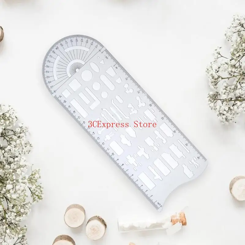 다목적 기하학 드로잉 템플릿 통치자 사고 장면 템플릿 스텐실