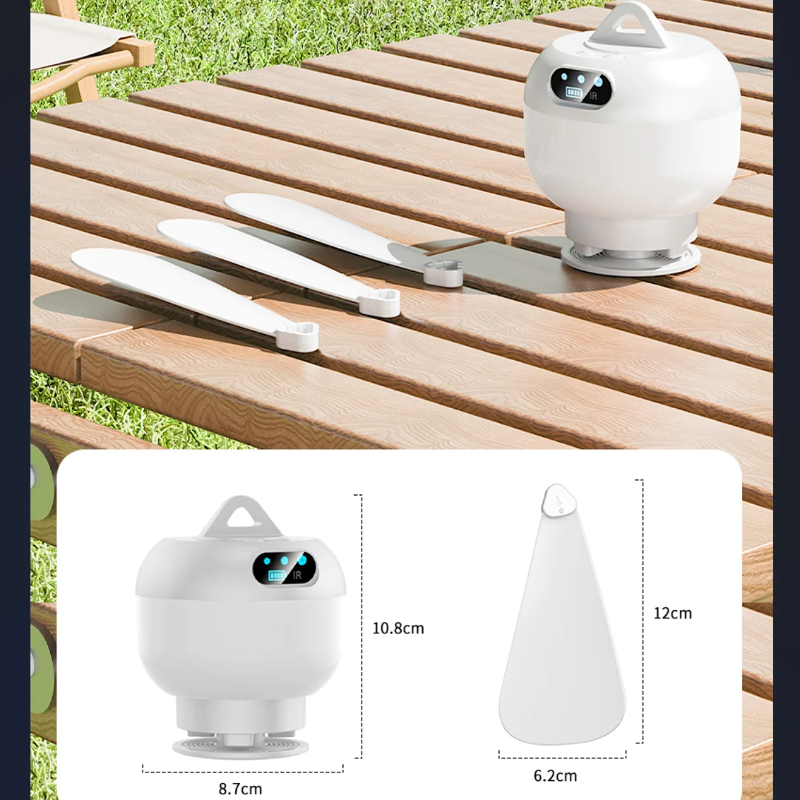 2025 New Remote Control Timer Portable Outdoor Ceiling Camping Fan Tent Air Circulator Cooler LED Lantern Camping Fan LED Light