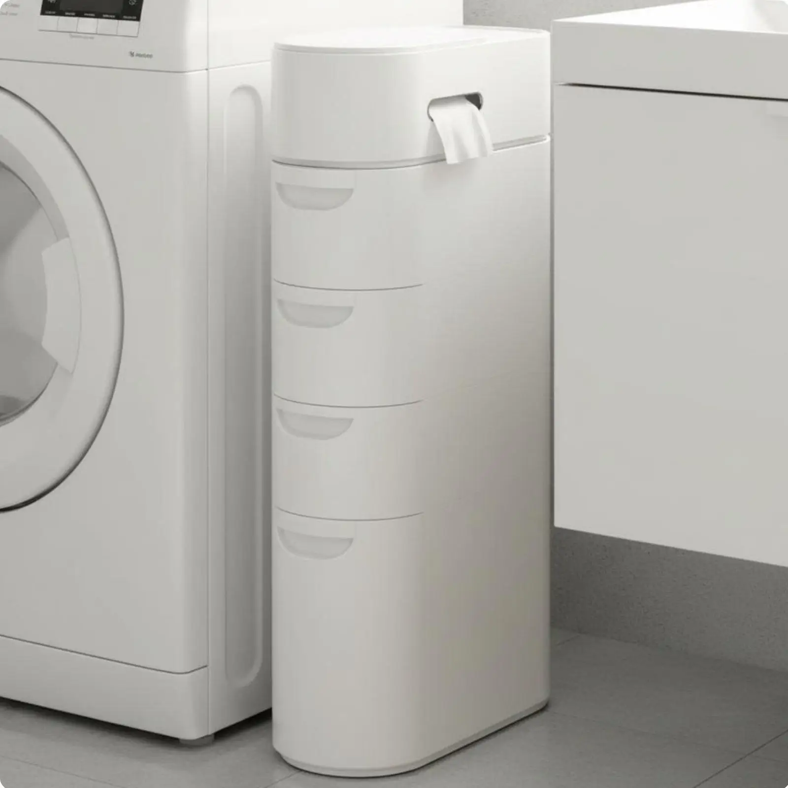 Tall Storage Cabinet with Doors Versatile Bathroom Storage Shelf Organizer Storage Cabinet for Laundry Room Hallway Bedroom