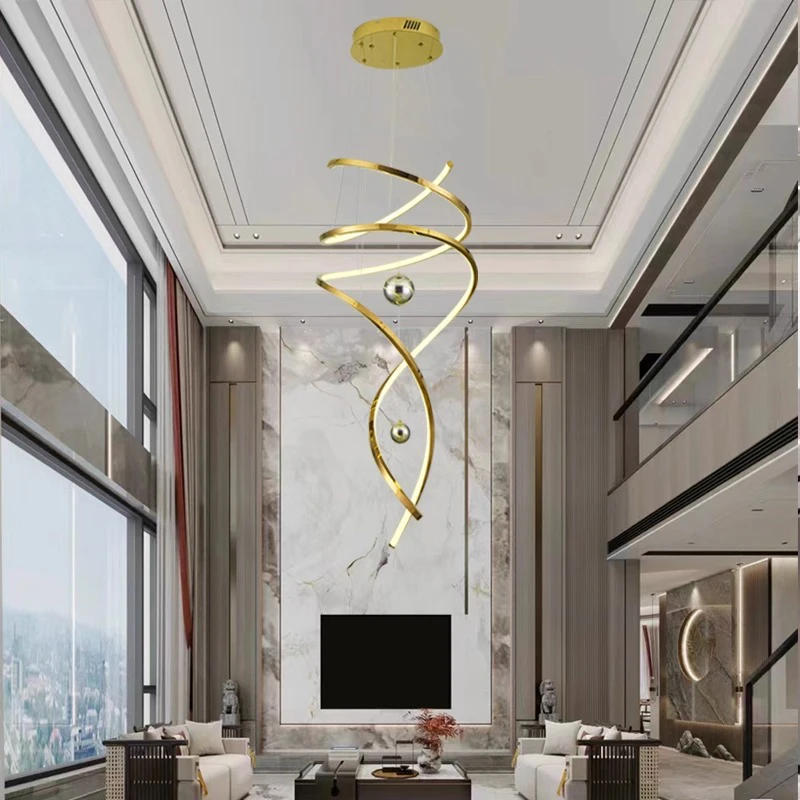 

Modern home decor led lights pendant light lamps forstaircase Chandeliers for living room hanging light indoor lighting