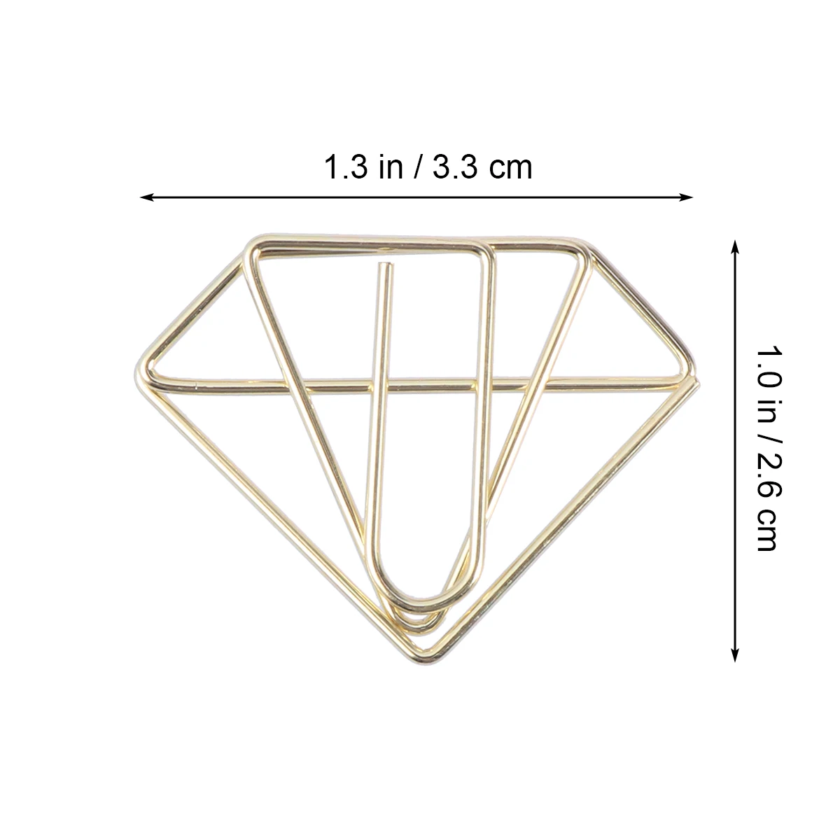

8 Pcs Paper Clips Nonskid Compact Design Office Supplies Bright Diamond Variety Metal Smooth Surface Corrosion