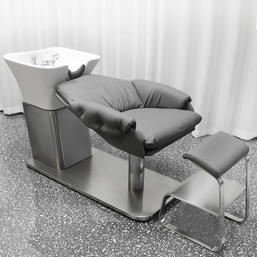 

Nordic Delicacy Shampoo Bed Luxury Modern Aesthetic Unique Shampoo Recliner Fashion Simple Cadeira De Barbearia Salon Furniture